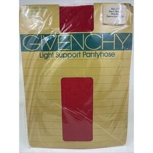VTG 80s Givenchy Support Pantyhose Body Smoothers Paris Red Sz C Model L 1986